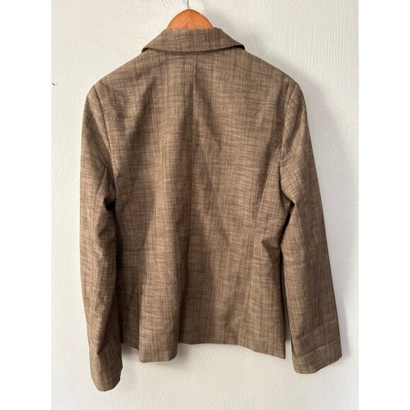 APT 9 Women's Brown Single Button Long Sleeve Lined Blazer with Pockets Size 14 - Picture 8 of 10